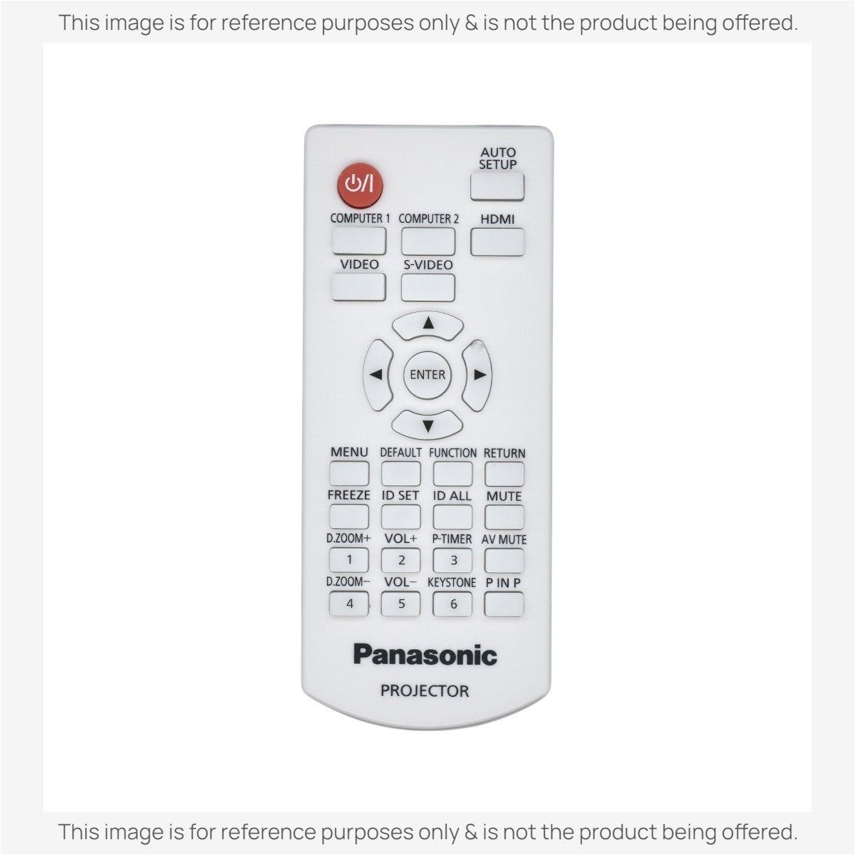 Anderic RR3720 white universal projector remote control, a compatible replacement for Panasonic N2QAYA000071.