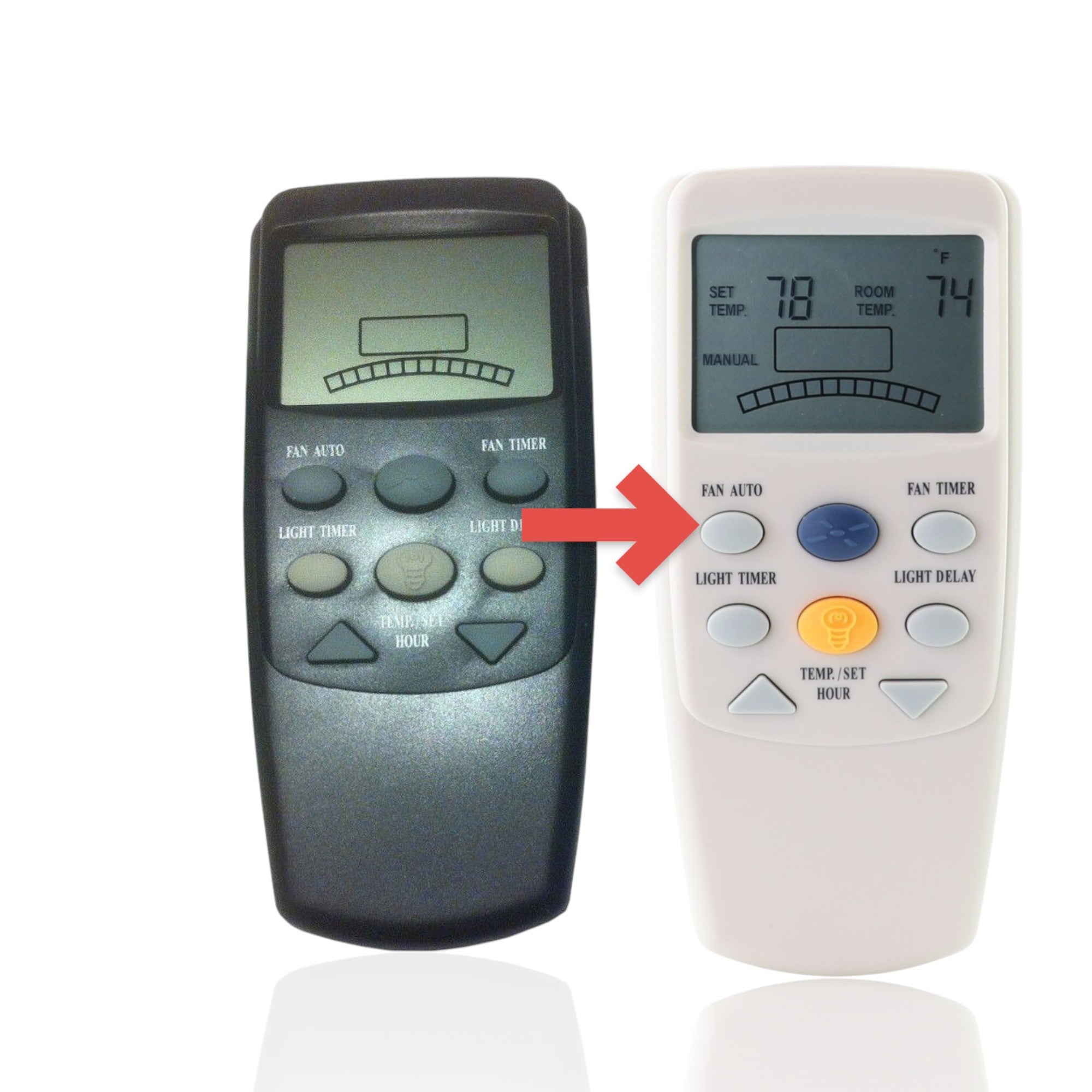 Anderic replacement remote control for Home Decorators Collection Windward IV ceiling fans with LCD display
