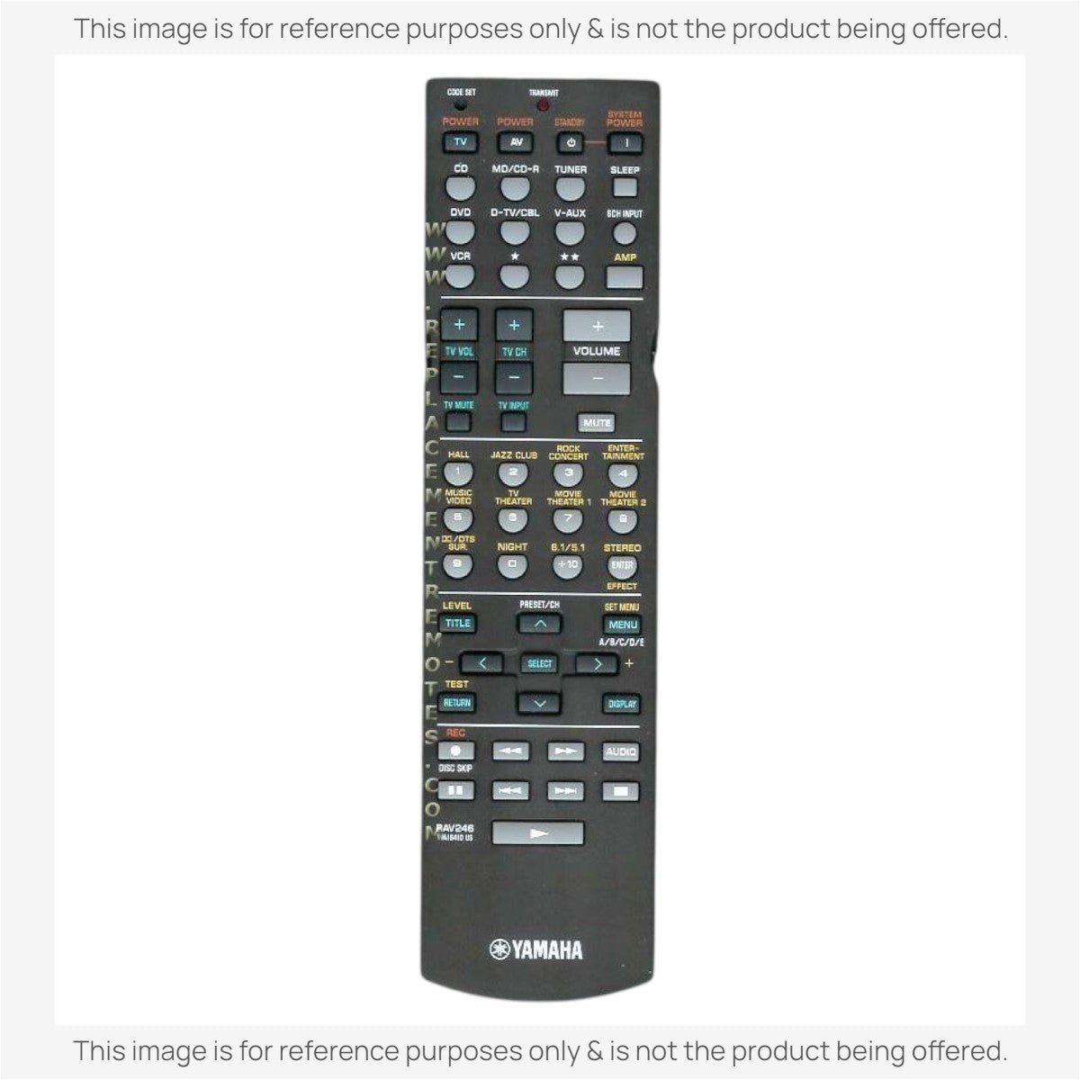 Anderic Substitute For Yamaha RAV246 Receiver Remote Control [RRAV300]