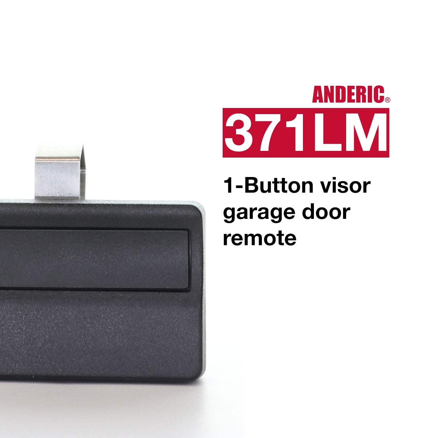 Télécommande d'ouverture de porte de garage Anderic 371LM 1 bouton 315 MHz pour Liftmaster avec clé d'apprentissage violette