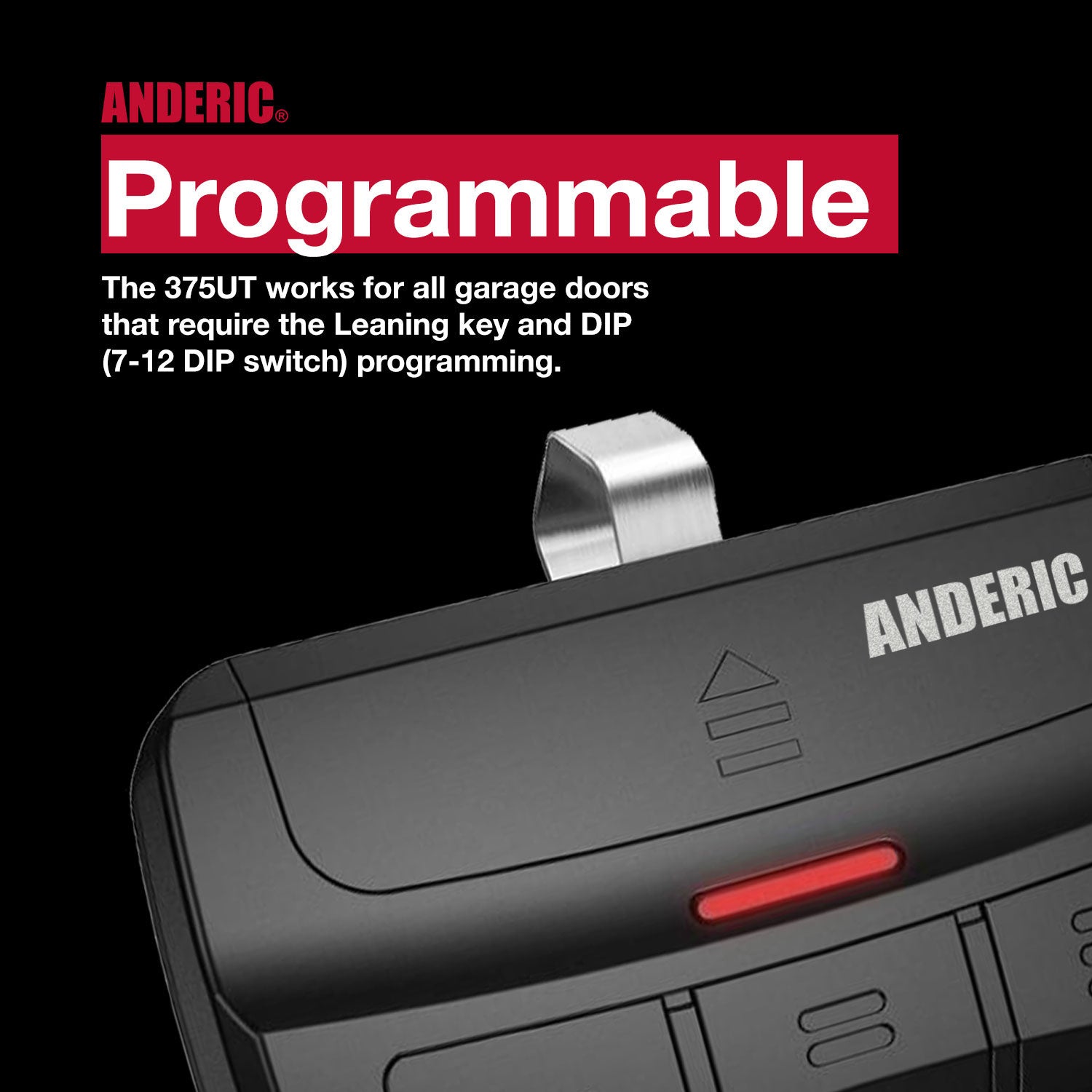 Anderic 375UT Universal 3-Button for LiftMaster Chamberlain Genie Craftsman Linear Wayne Dalton Garage Door Opener Remote Control