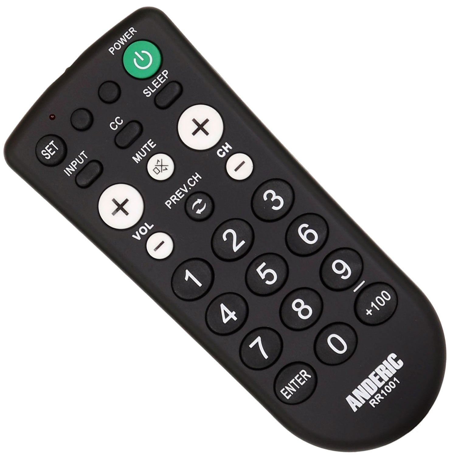 Anderic Substitute for Philips/Zenith ZN110 1-Device TV Universal Remote Control [RR1001]