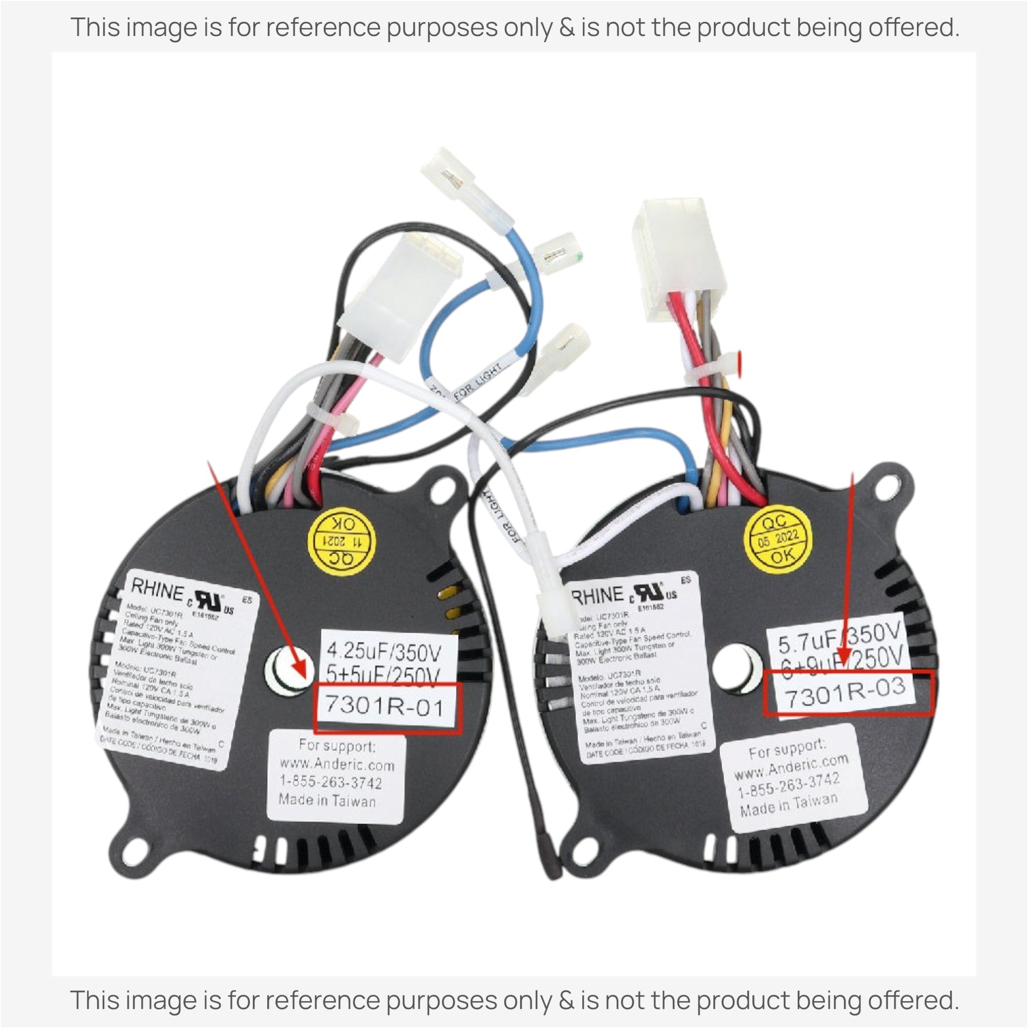 Anderic UC7301R-01 Replacement Ceiling Fan Receiver for Hampton Bay and Home Decorators Collection Altura