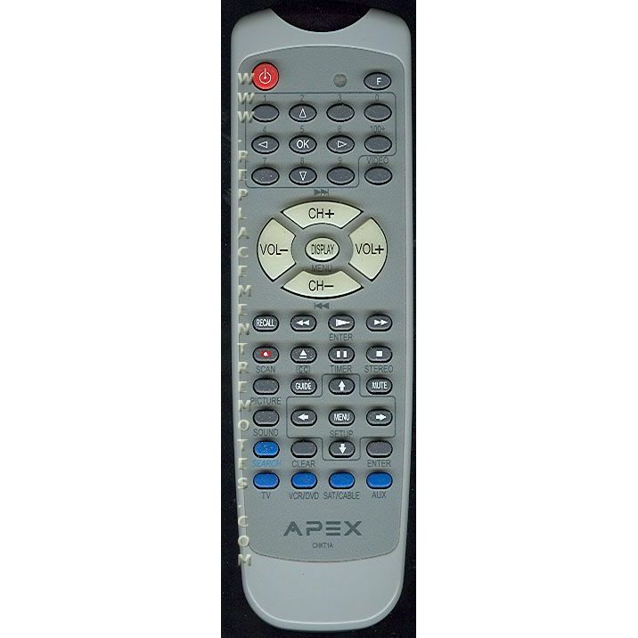 Control remoto para TV Apex CHKT1AC1