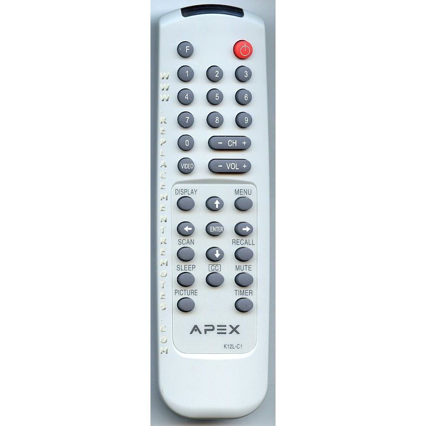 Apex K12LC1 TV Remote Control