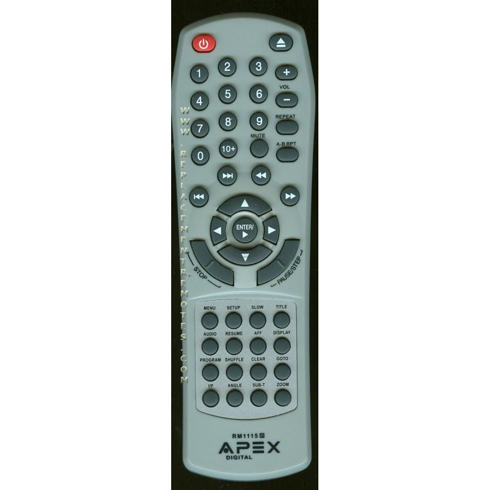 Control remoto de DVD Apex RM1115