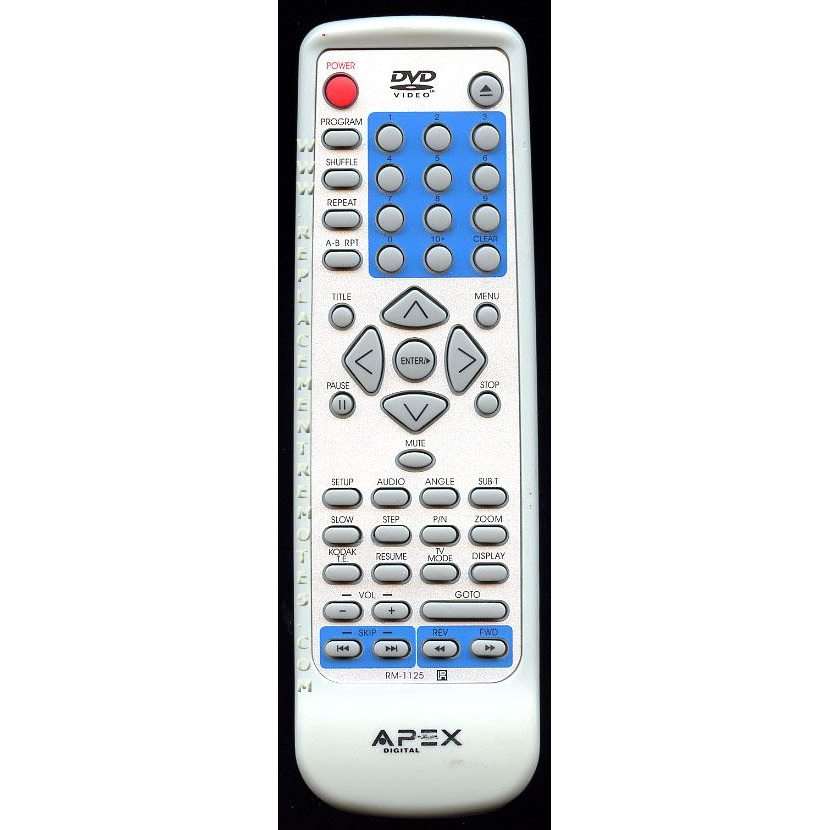 Apex RM1125 DVD Remote Control