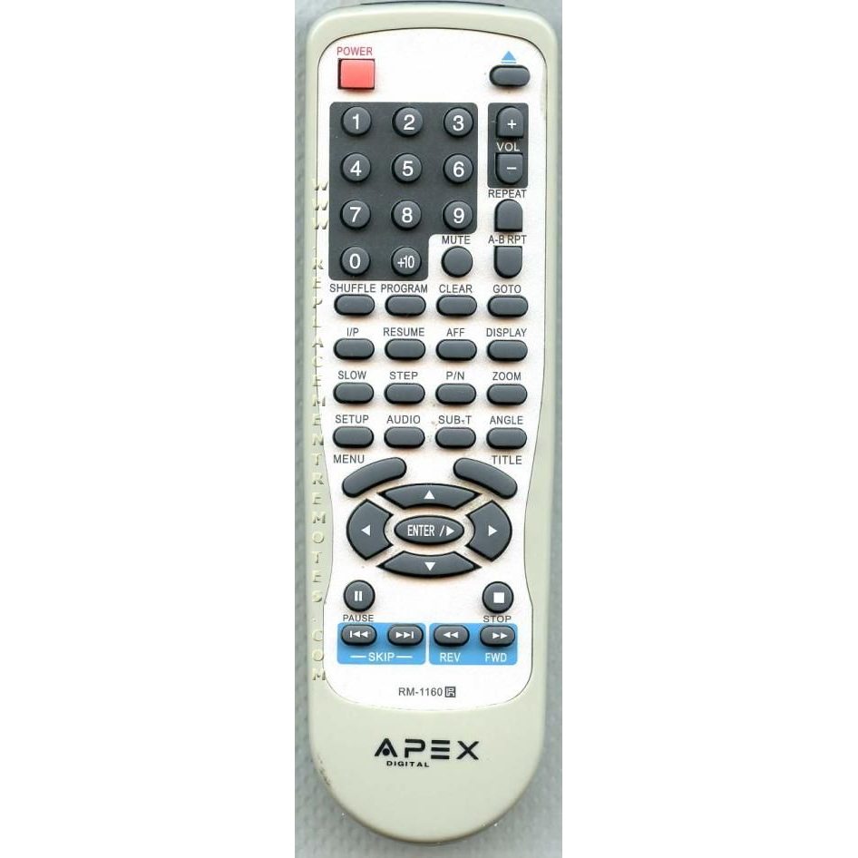 Control remoto de DVD Apex RM1160