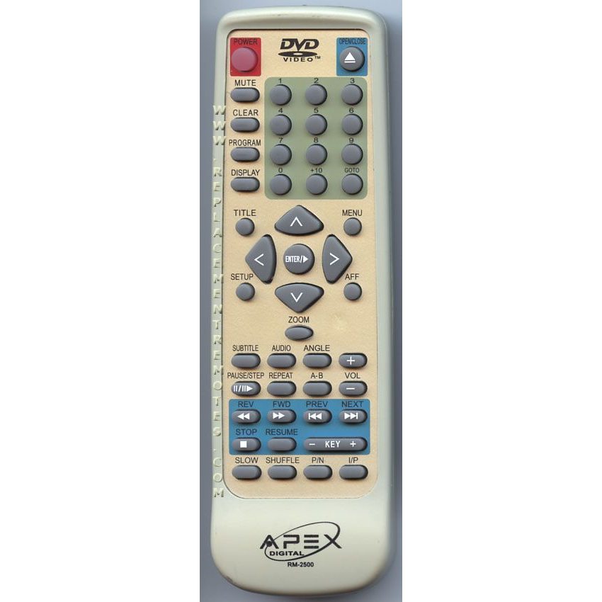 Control remoto de DVD Apex RM2500