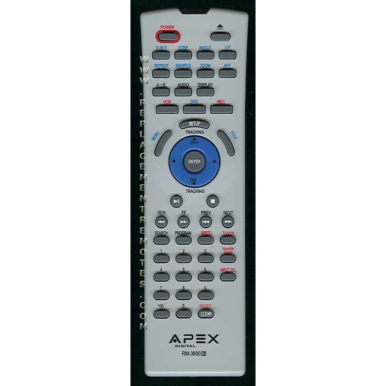Control remoto para DVD/VCR Apex RM3800