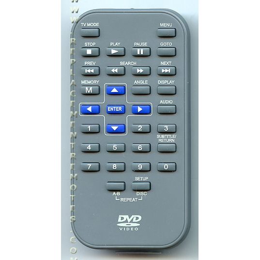 Control remoto DVD Audiovox PVS3393 REMOTE