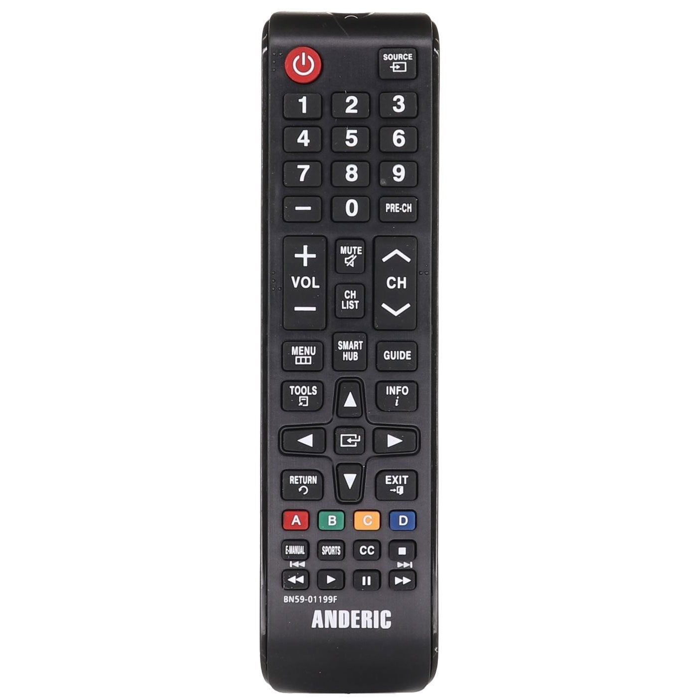 Anderic Substitute For Samsung BN59-01254A IR TV Remote Control - BN5901254A [BN5901199F]