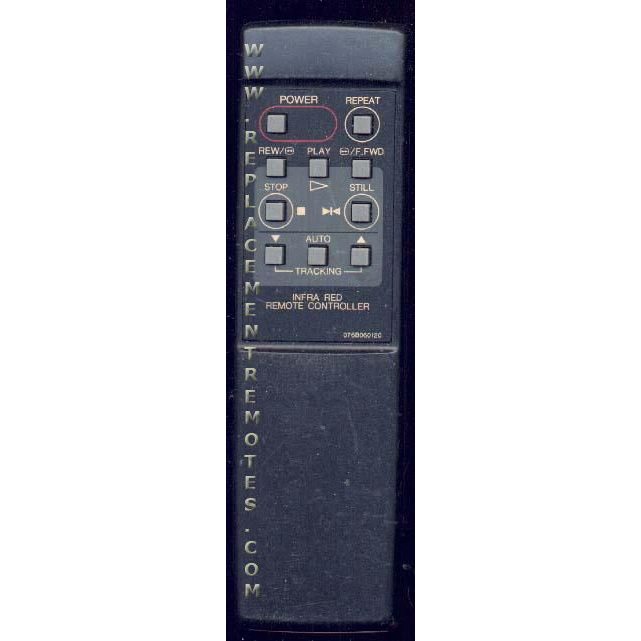 Broksonic 076B060120 VCR Remote Control
