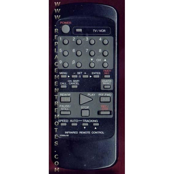 Broksonic 076R0AJ100 VCR Remote Control