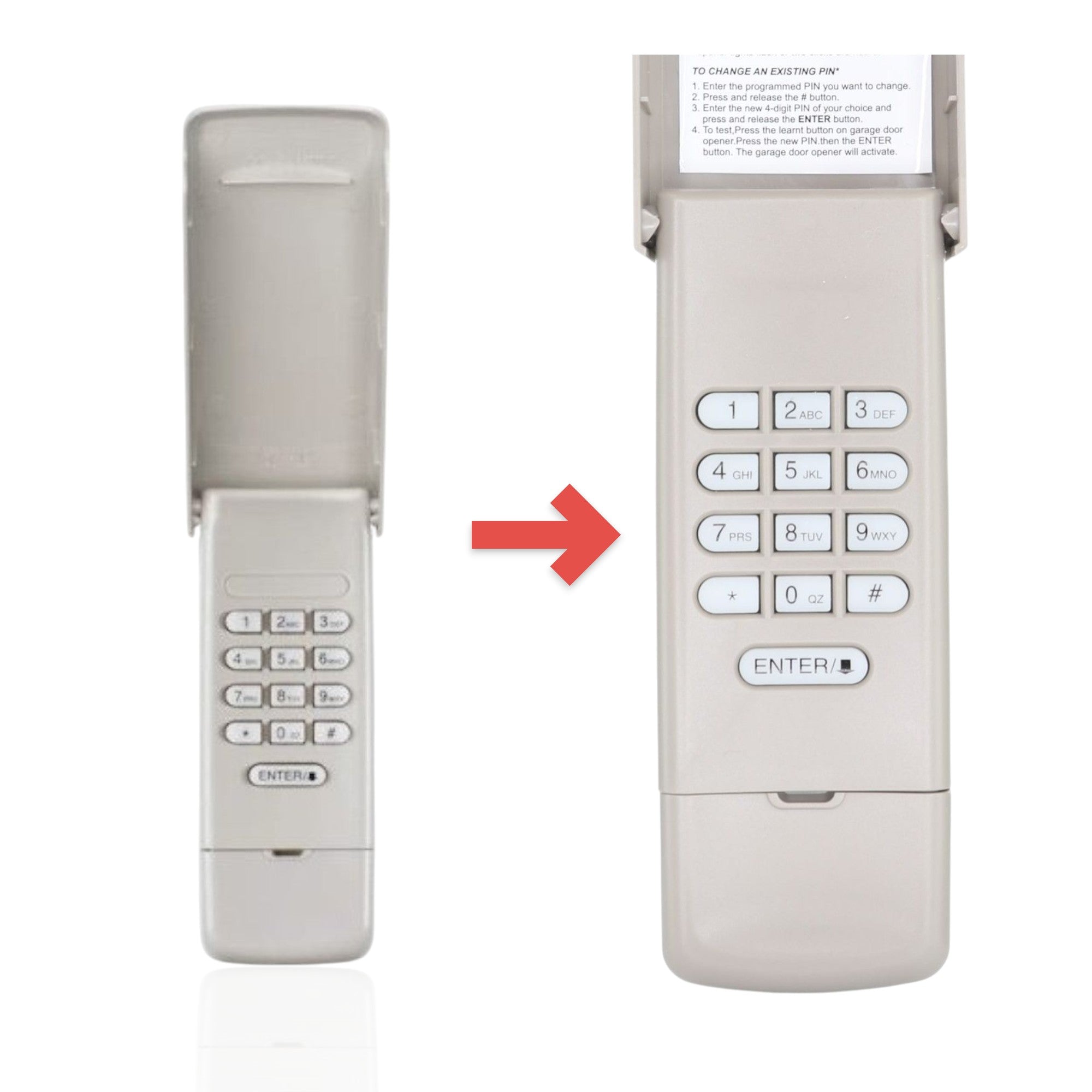 Anderic Substitute for Chamberlain 940D-01 Wireless Keyless entry 315 MHz Garage Door Opener Remote Control [877MAX]