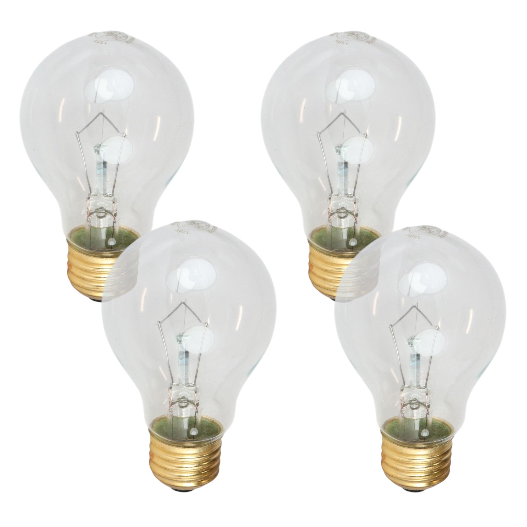 Foco incandescente regulable Foundation™ de 60 vatios para iluminación del hogar - 2700K blanco suave, base mediana E26 - Paquete de 4