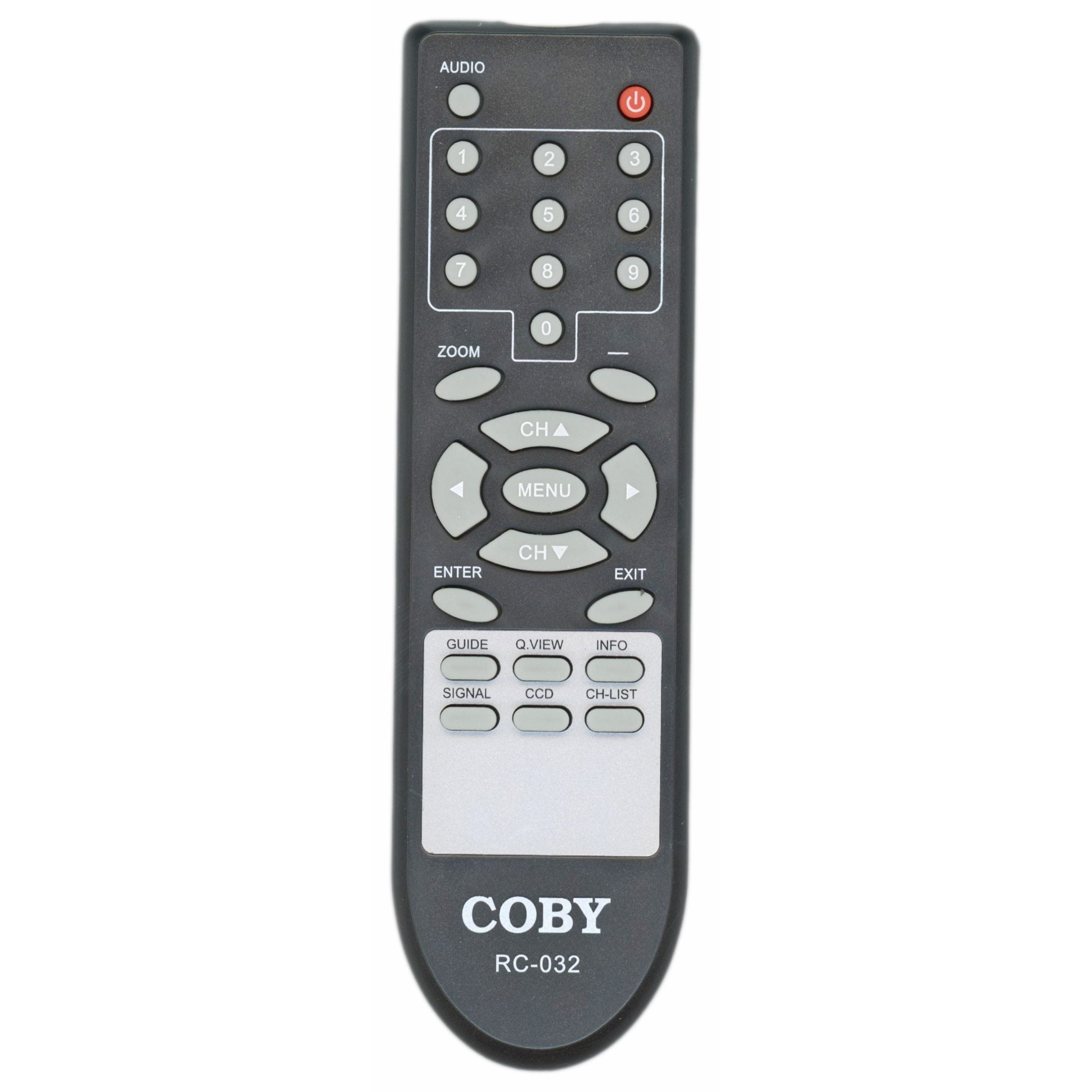 Control remoto del sintonizador de TV digital Coby RC032