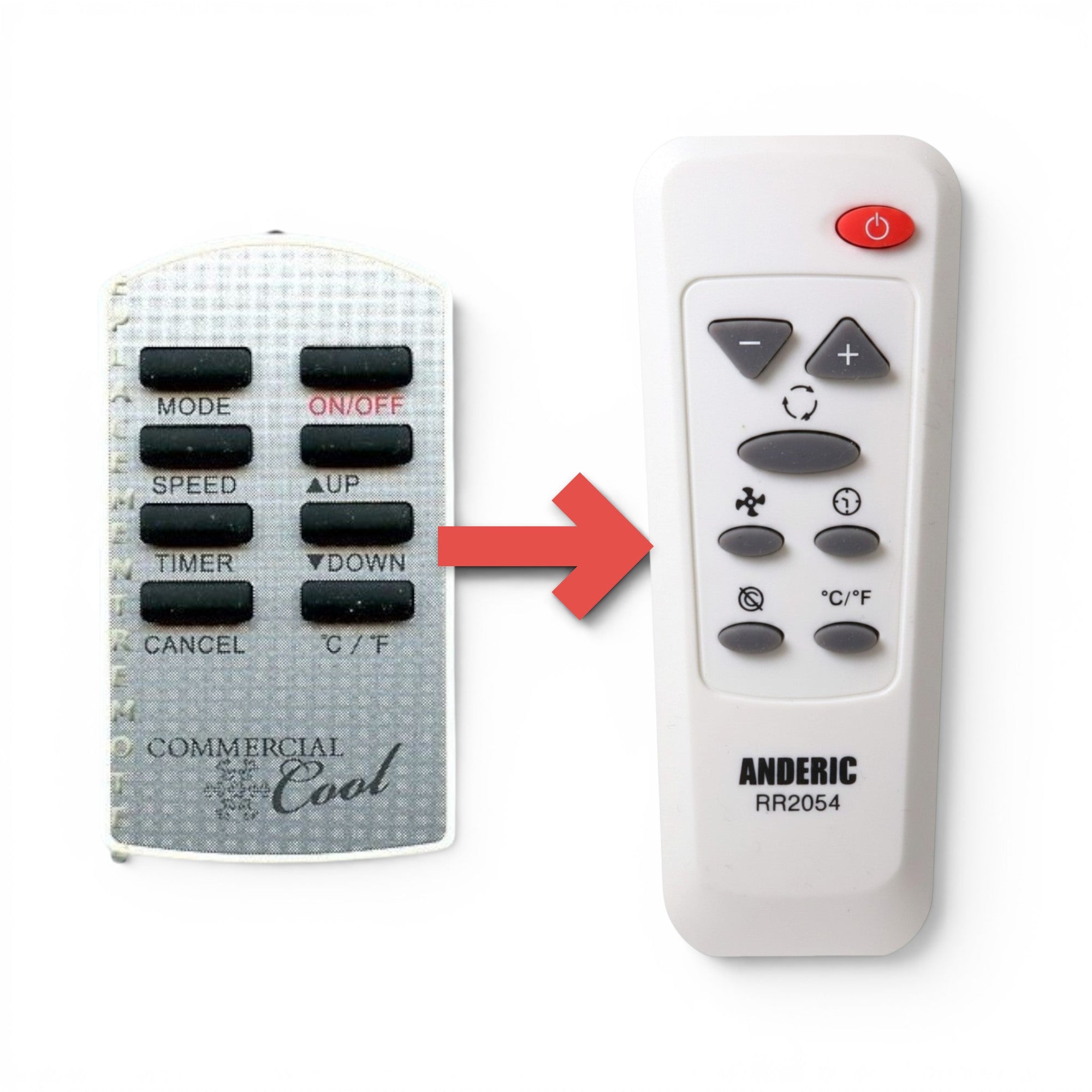 Substitute for Commercial Cool AC-5620-54 Room Air Conditioner Remote Control [RR2054]