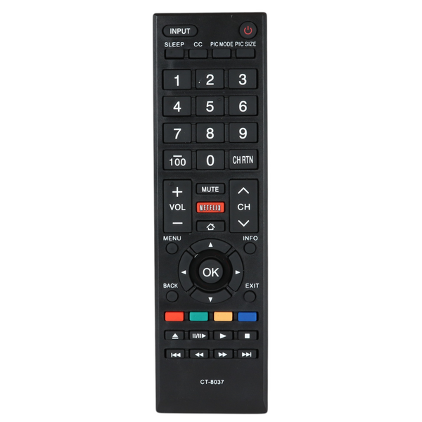 Anderic CT8037 Replacement TV Remote Control for Toshiba CT-8037 and S