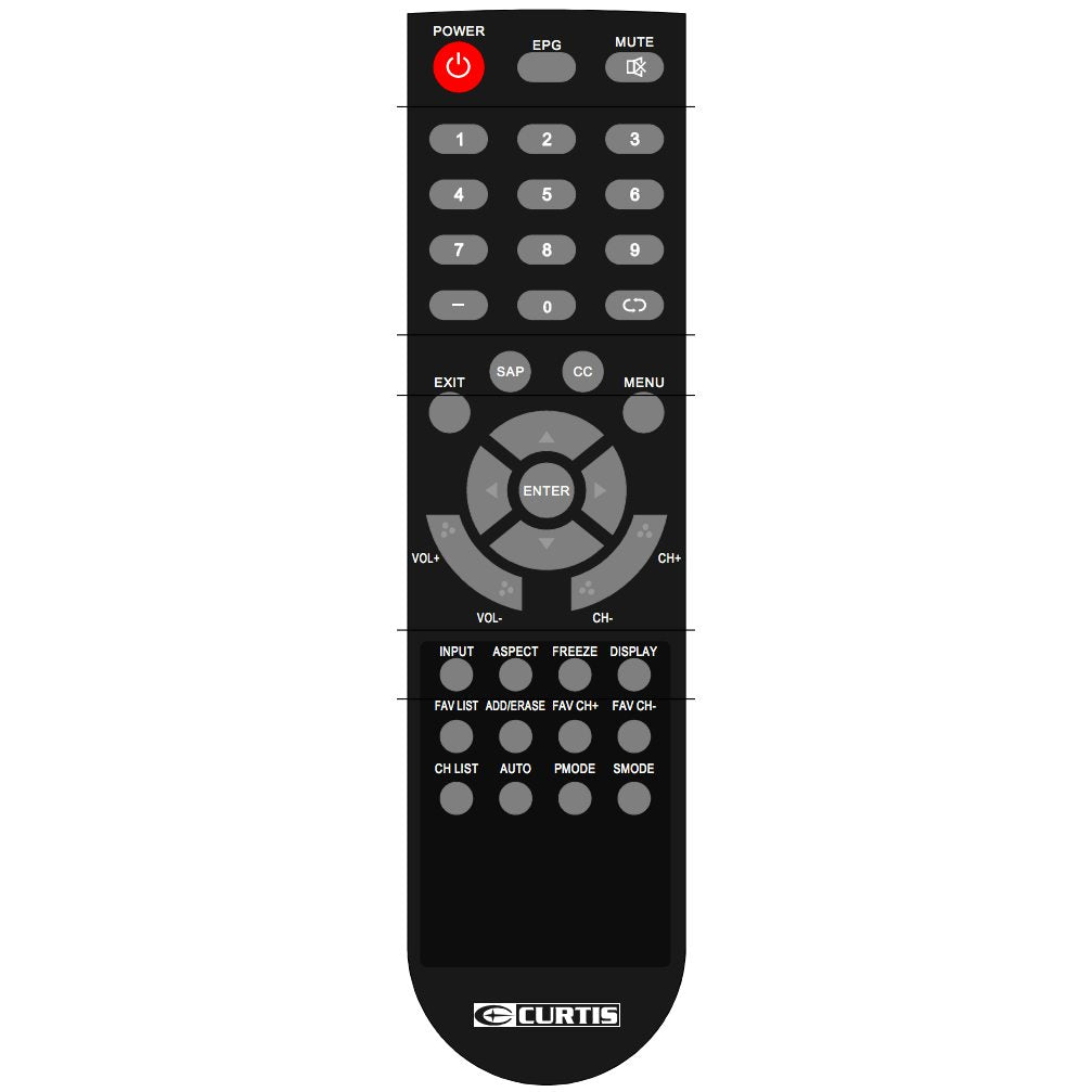 Curtis LCD3227A2REM TV Remote Control