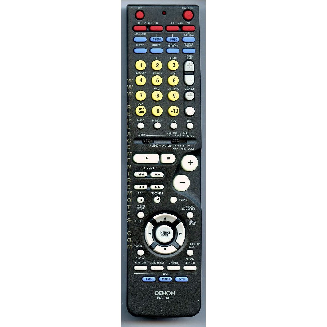 Télécommande du récepteur Denon RC1000