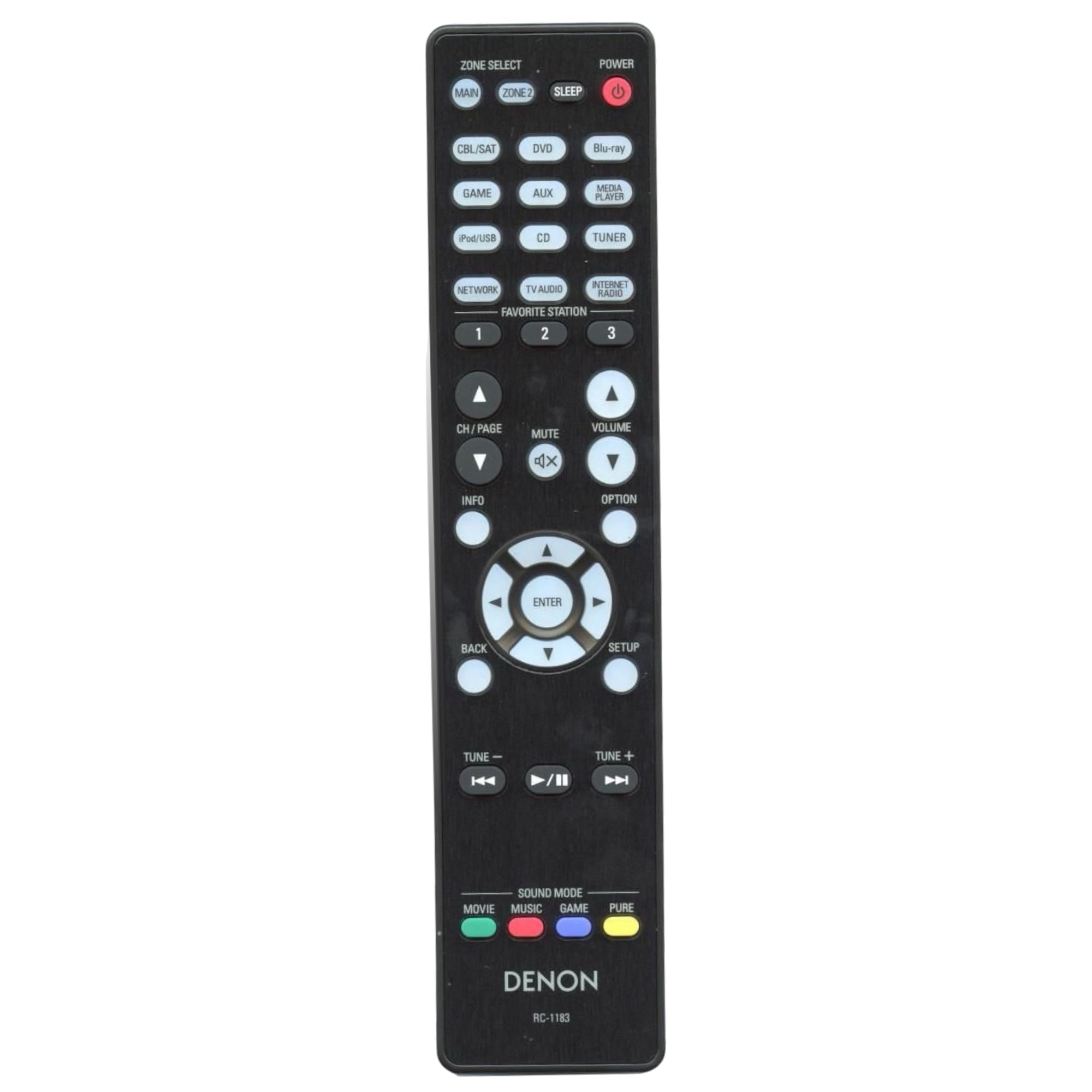 Denon RC-1183 / RC-1167 Home Theater A/V Receiver Remote Control | IR - 30701013800AD