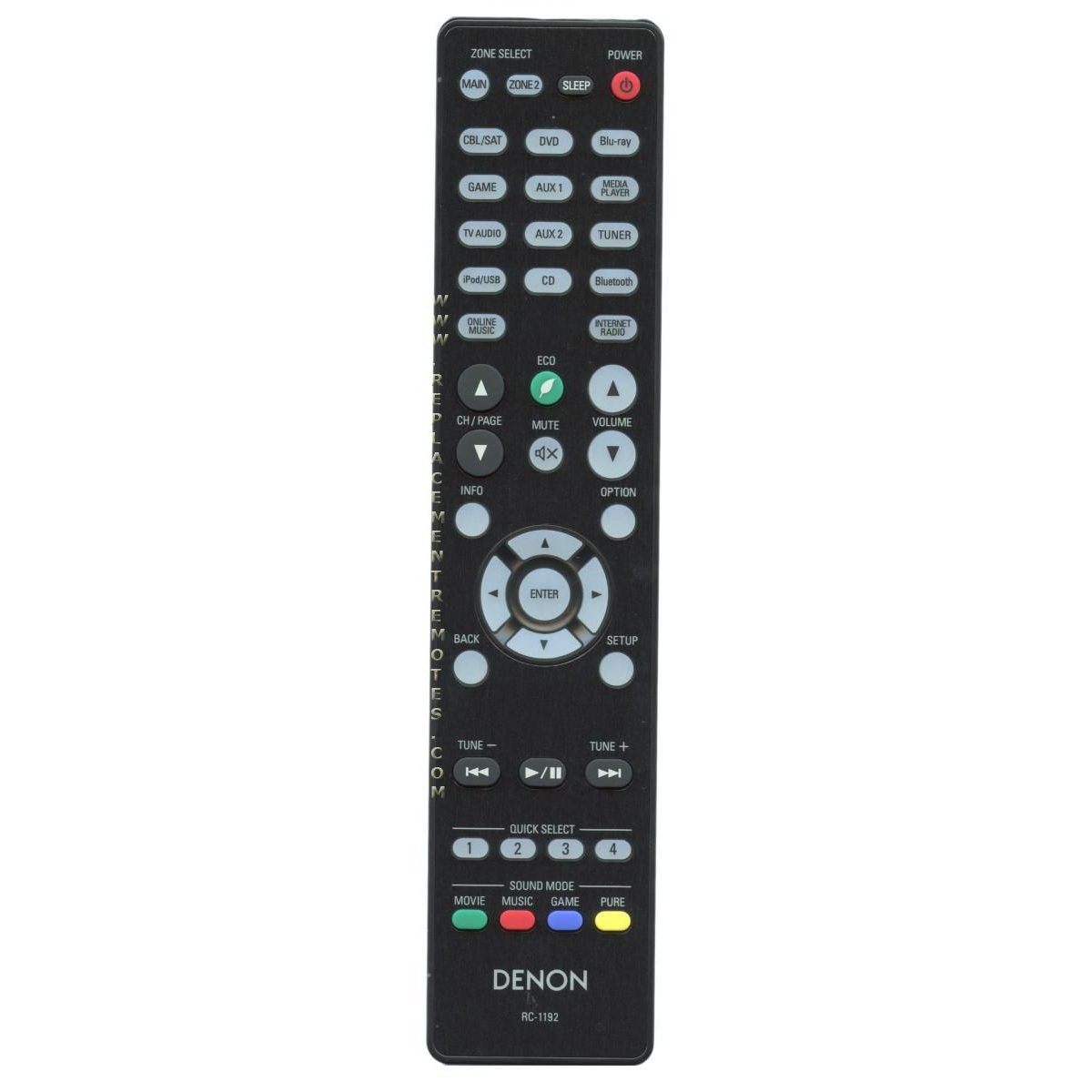 Denon RC1192 Receiver Remote Control
