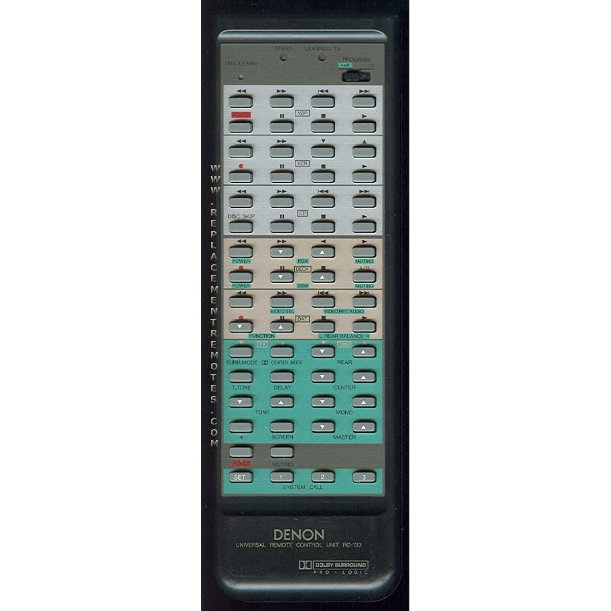 Control remoto del receptor Denon RC133