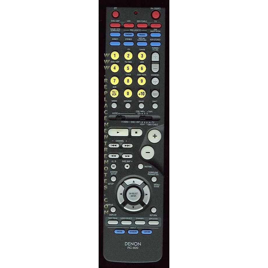 Control remoto del receptor Denon RC920
