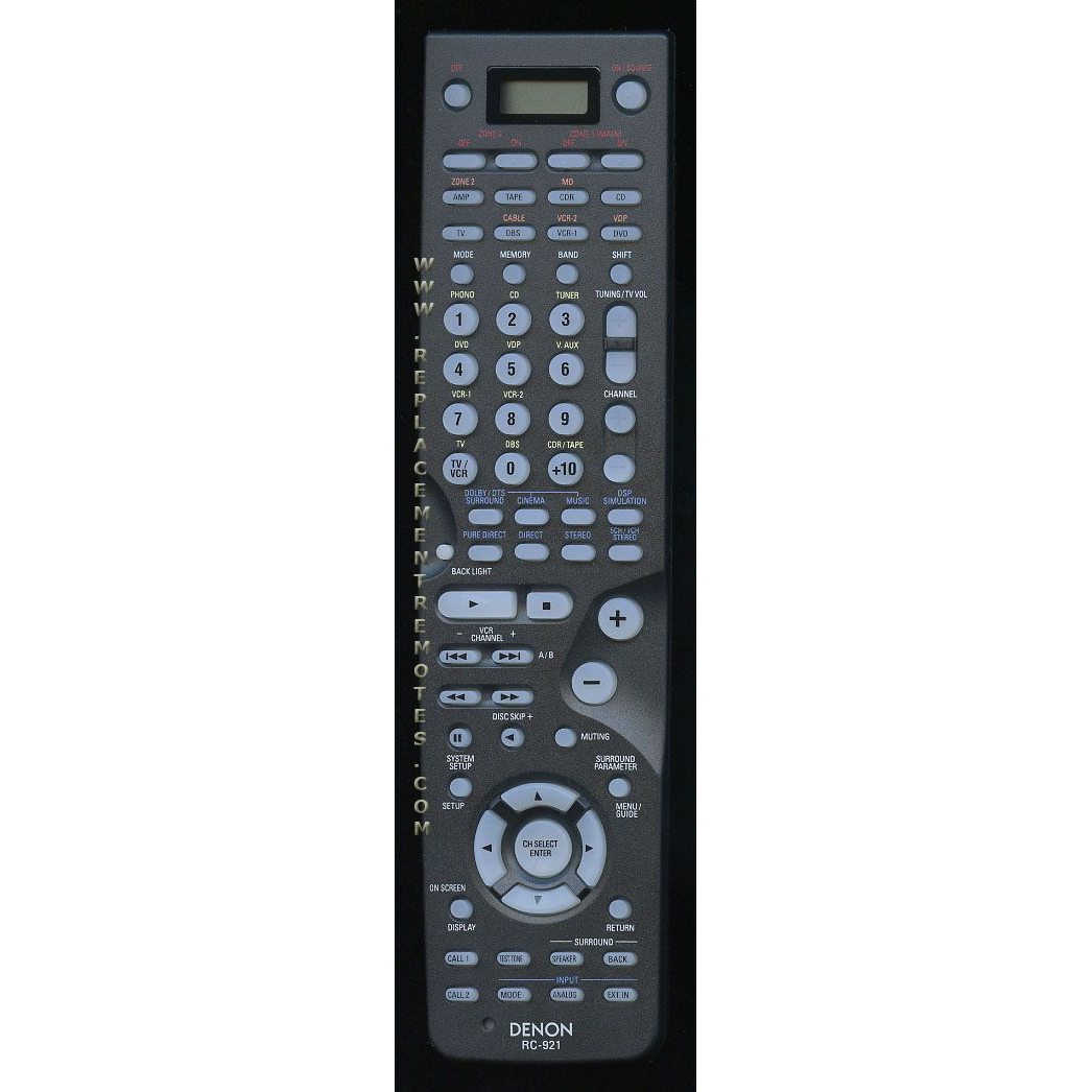 Control remoto del receptor Denon RC921