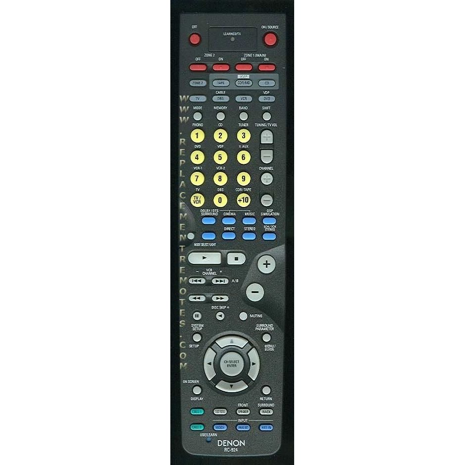 Télécommande du récepteur Denon RC924