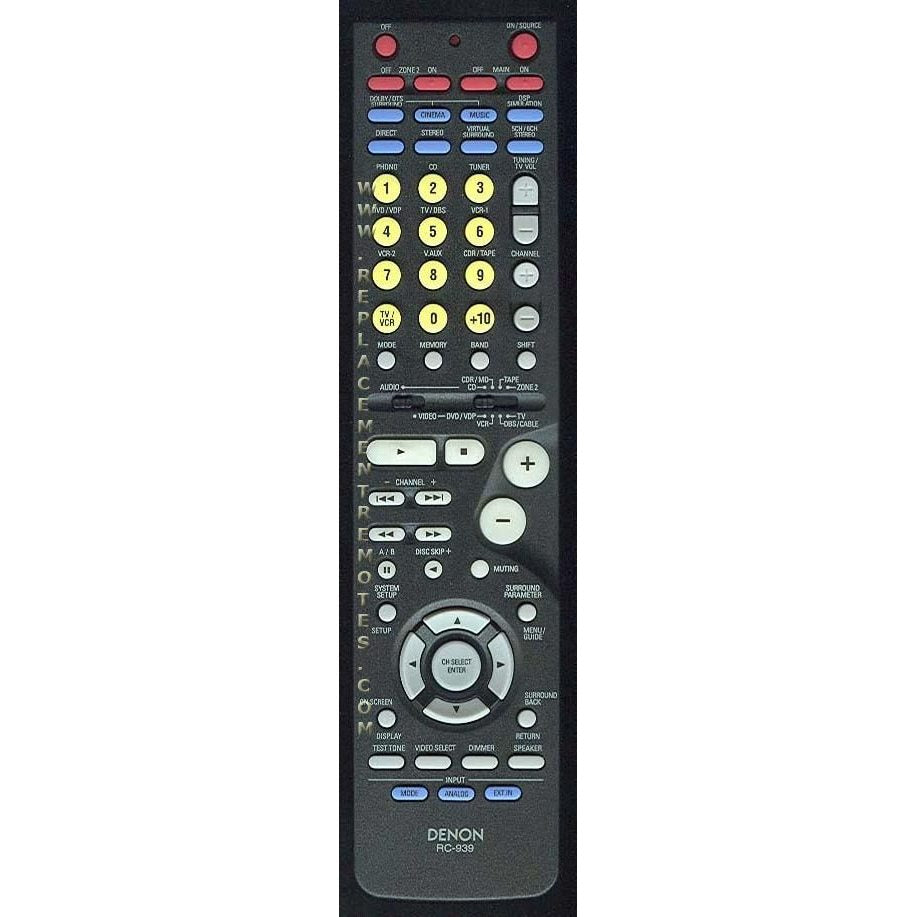 Control remoto del receptor Denon RC939