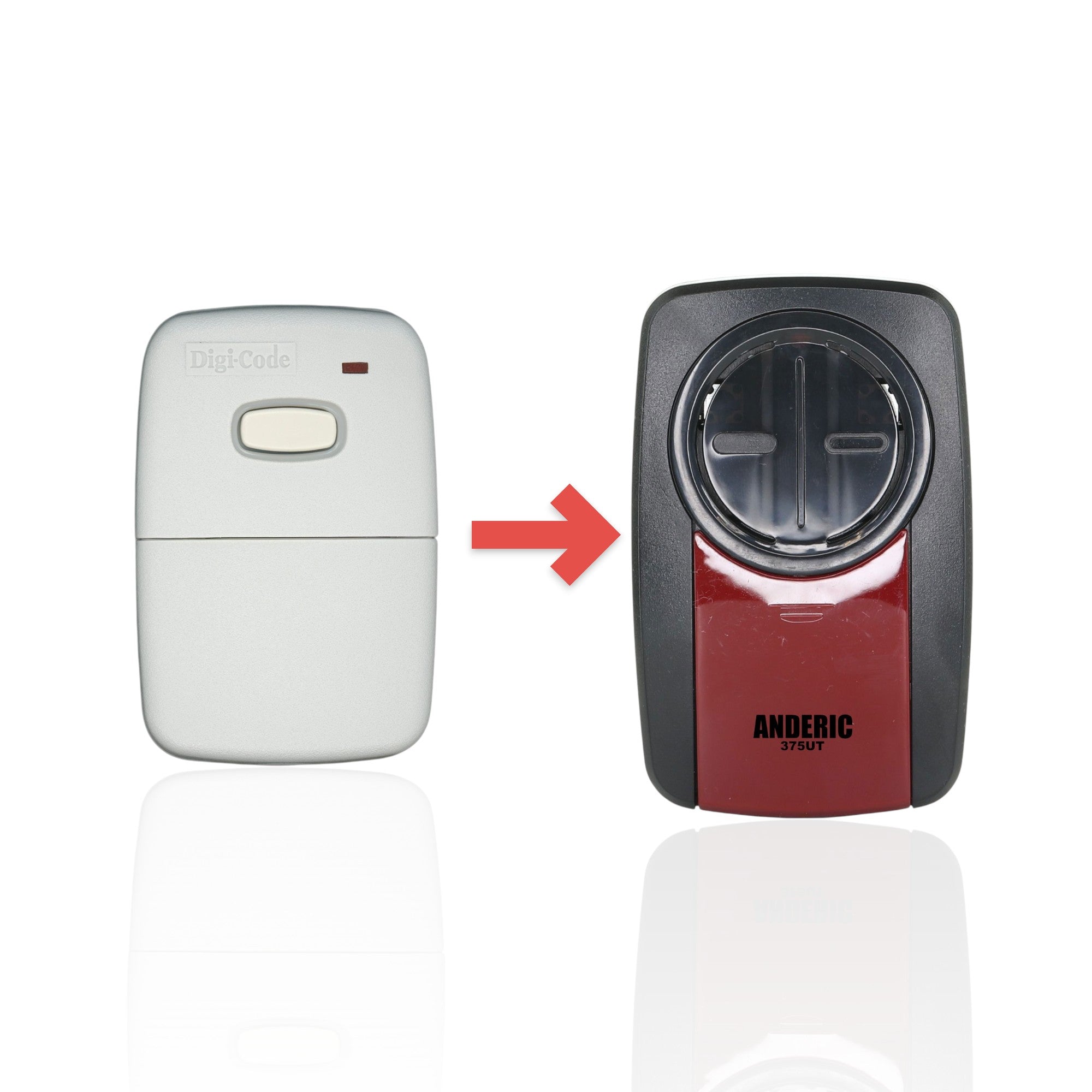 Anderic Substitute for DigiCode DC5010 300Mhz Remote Garage Door Opener Remote Control [375UT-2button]