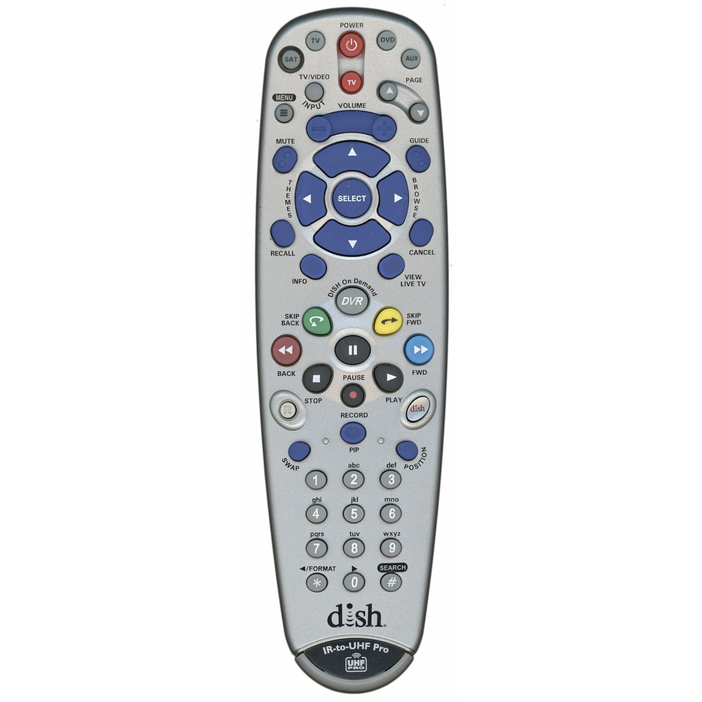 Dishnet Cable Box Remote Dish-Network 10.1 UHF PRO Satellite Remote Control