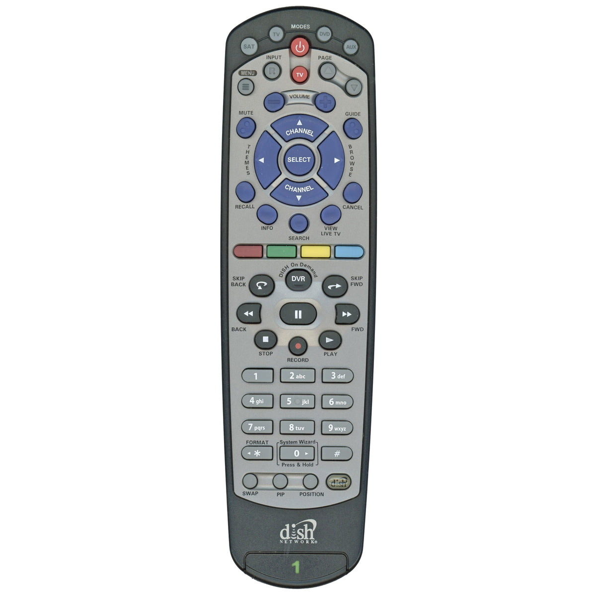 Replacement IR Remote Control For DISH 20.1 TV1 Receiver – 433 MHz, Black, Batteries Not Included