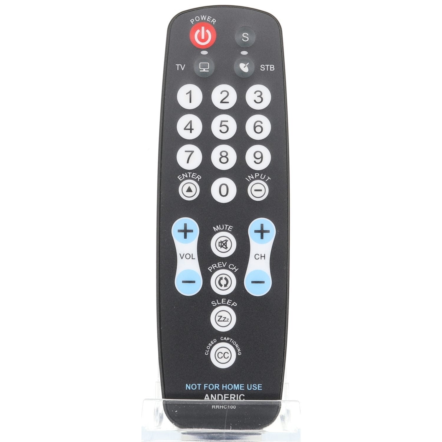 Anderic RRHC100 Hygienic Membrane Easy Wipe Hospitality 1-Device Universal Remote Control