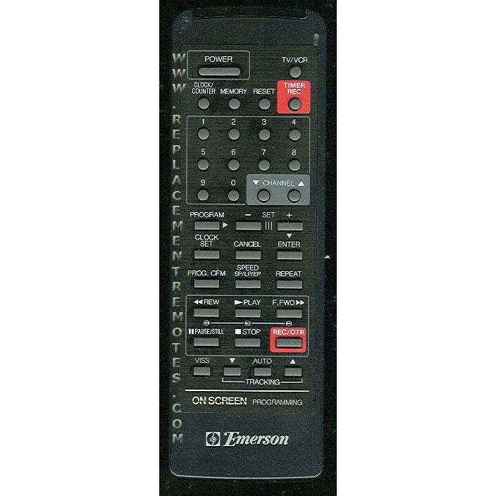 Emerson 076G055010 VCR Remote Control