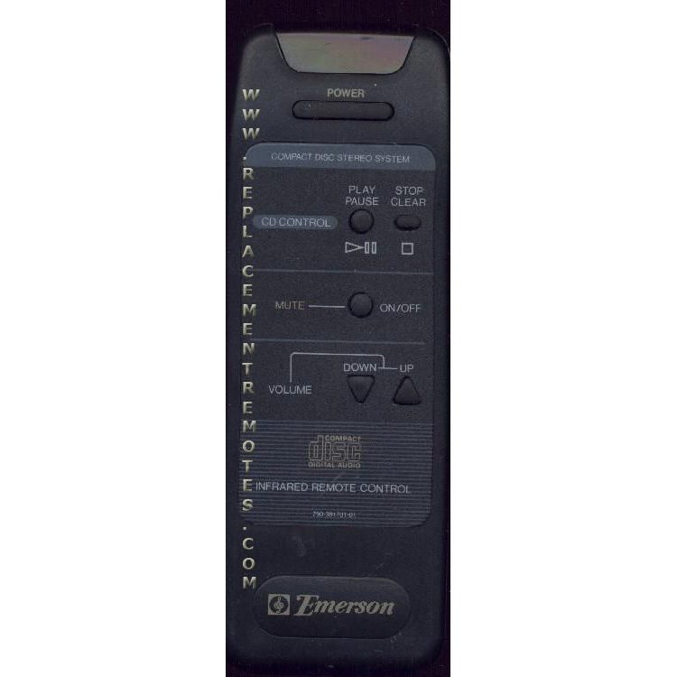 Emerson 79038170101 Audio Remote Control