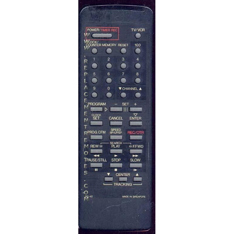 Emerson RC42 VCR Remote Control