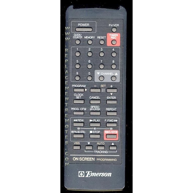 Emerson VCR3000 TV/VCR Remote Control