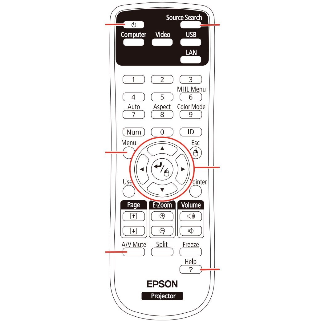 Control remoto del proyector Epson 1626366