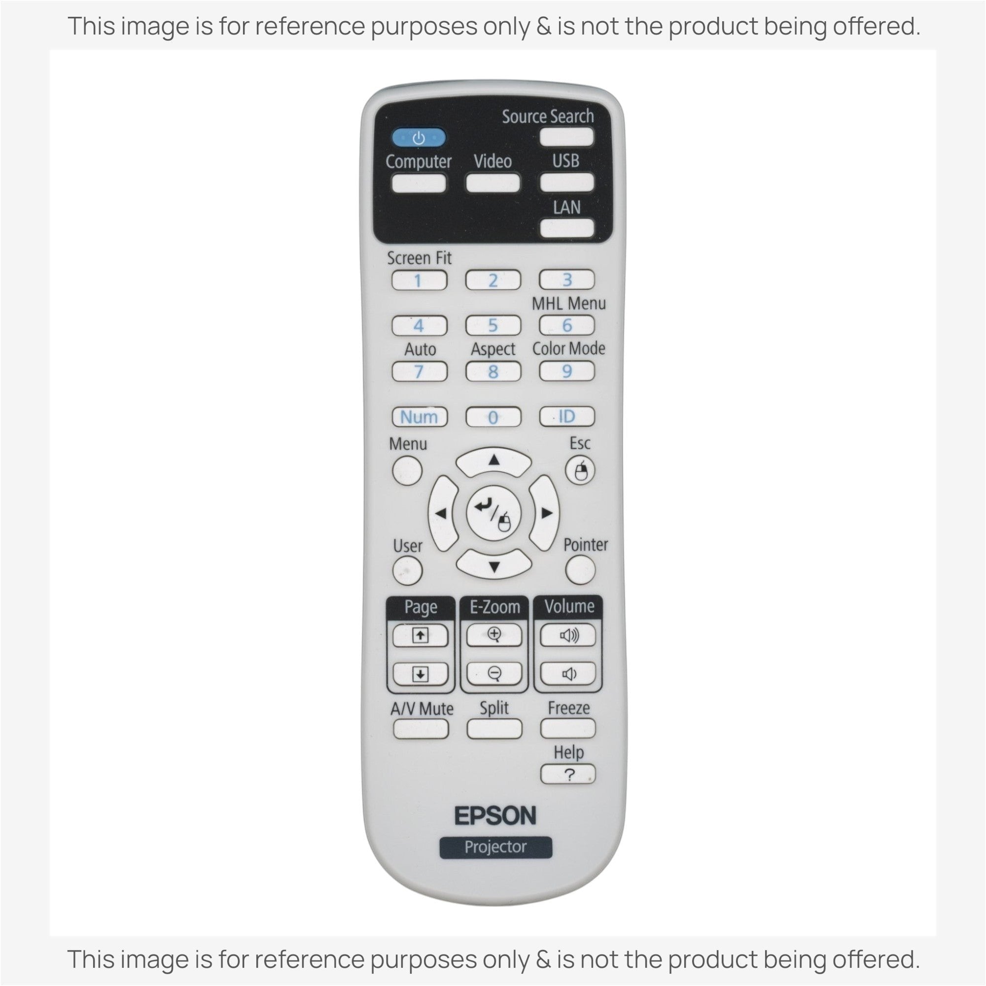 Anderic Substitute for Epson 2155721 Projector Remote Control - 215572