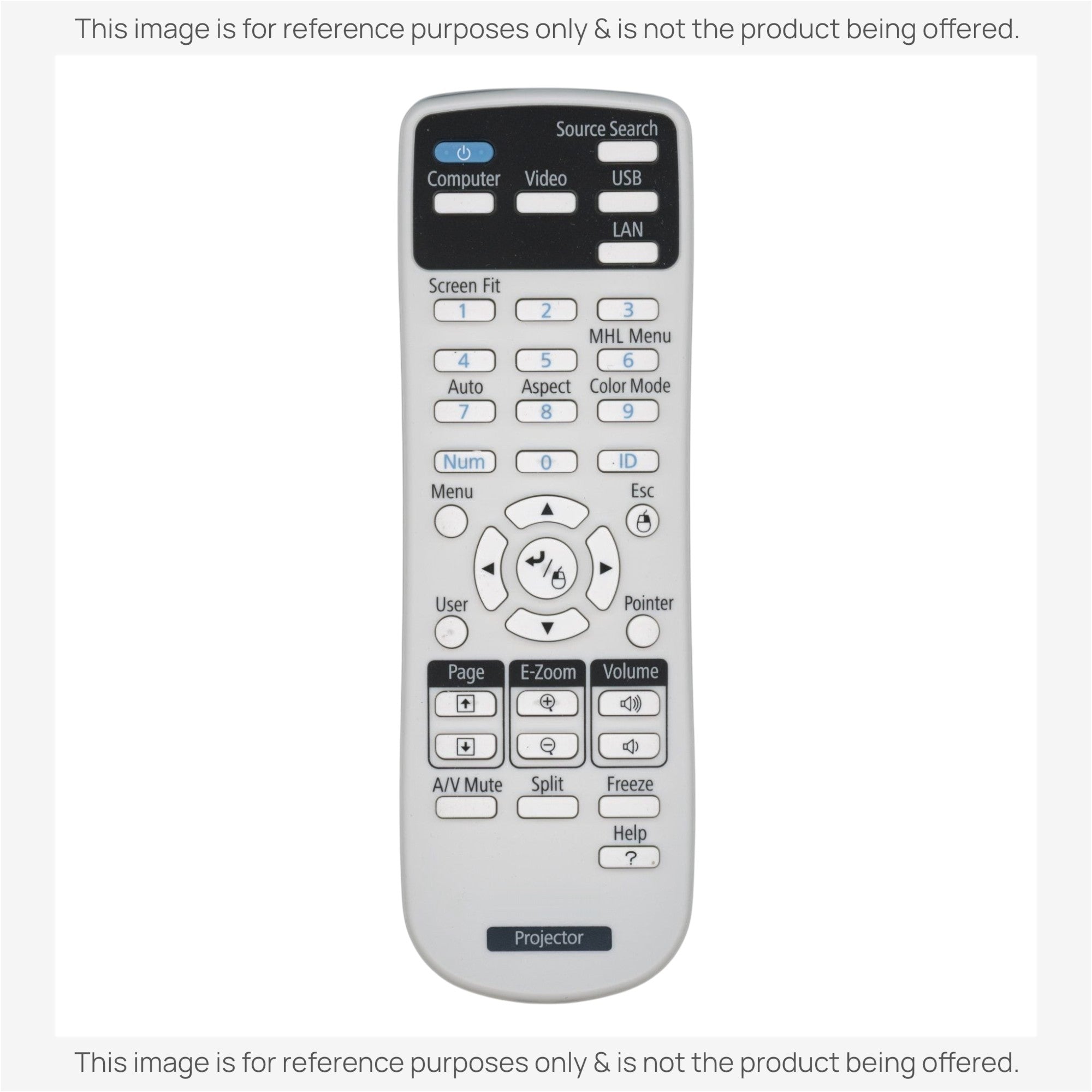 Substitute for Epson 2155721 Projector Remote Control - 215572100 [RR3720]