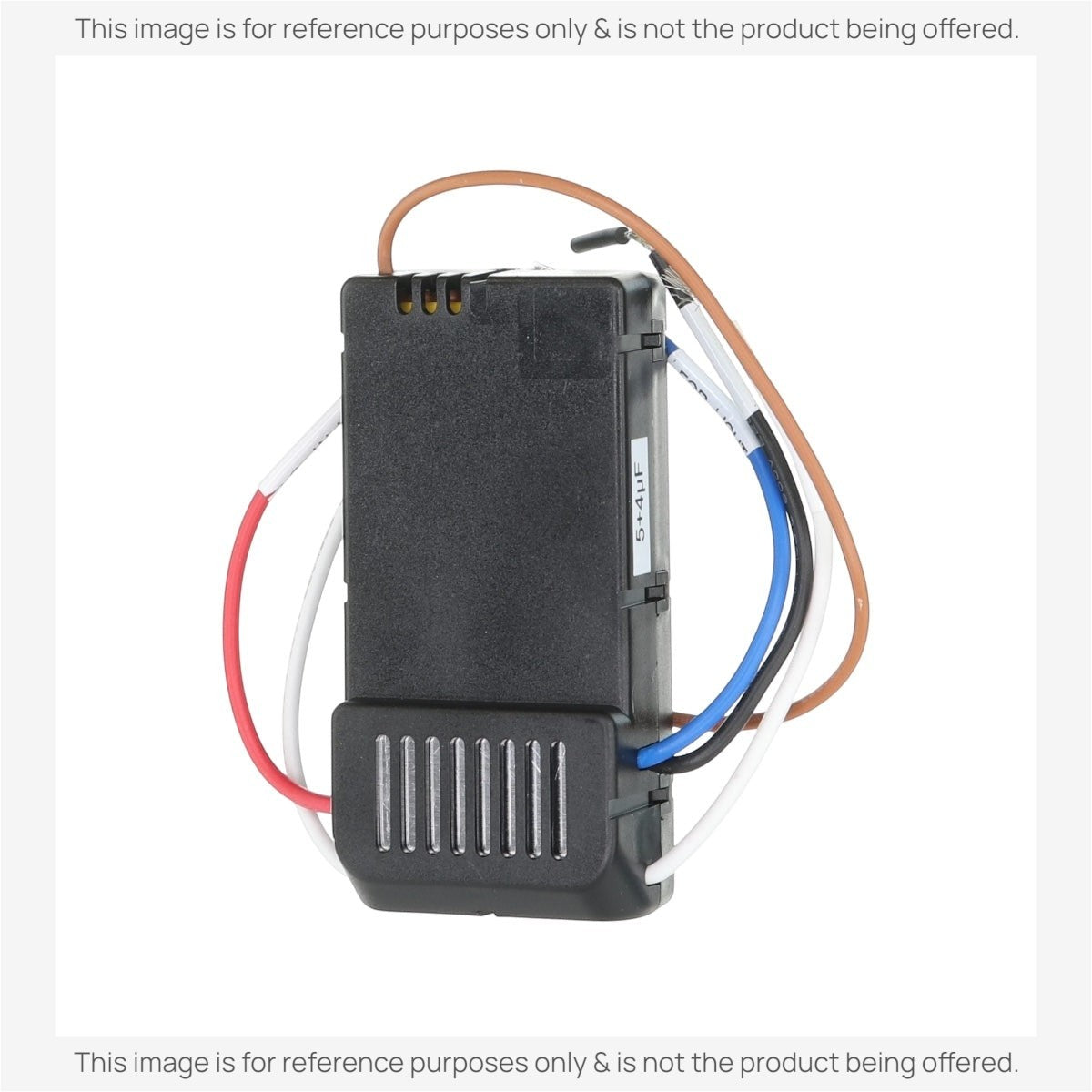 The Anderic FAN42R 315MHz receiver for Harbor Breeze ceiling fans is a compact black rectangular box with red, white, blue, and brown wires for smooth remote pairing.