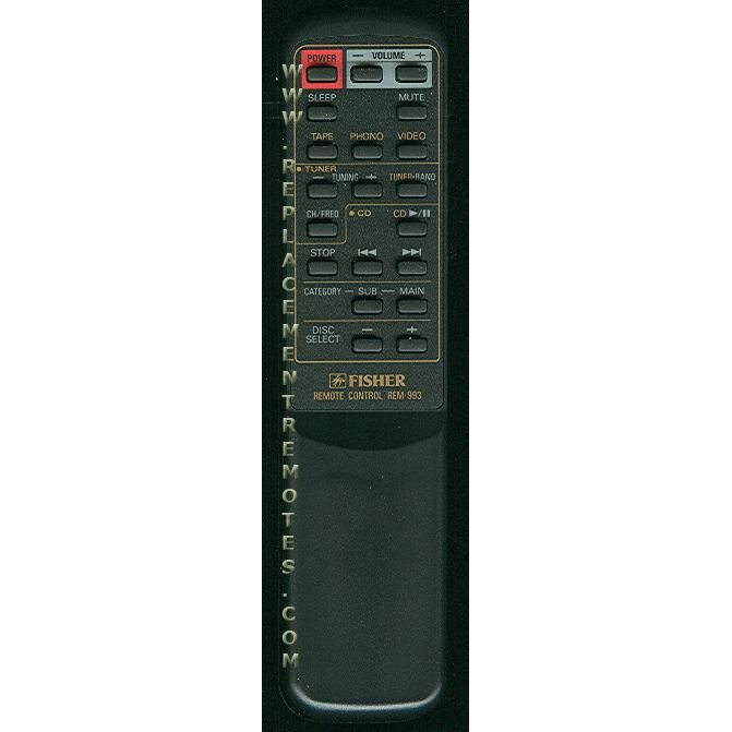 Télécommande TV Fisher REM993