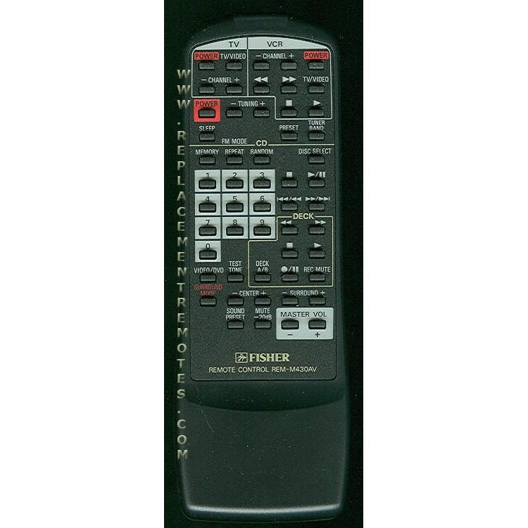 Fisher REMM430AV Receiver Remote Control
