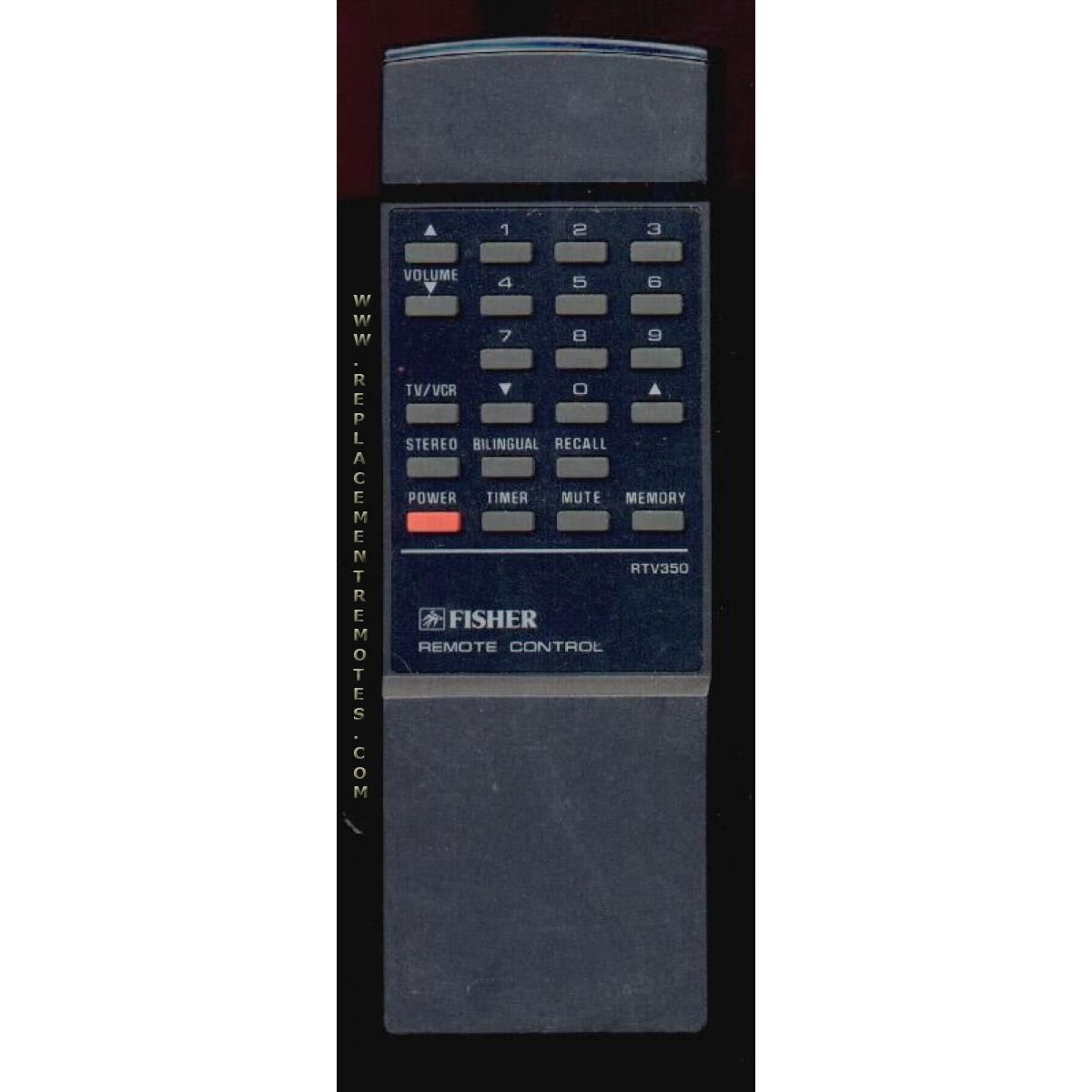 Télécommande pour magnétoscope Fisher RTV350