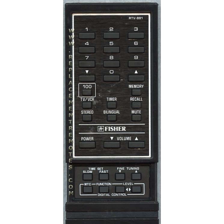 Télécommande TV Fisher RTV881