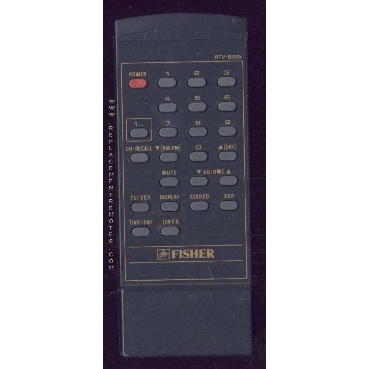 Fisher RTV9325 TV Remote Control