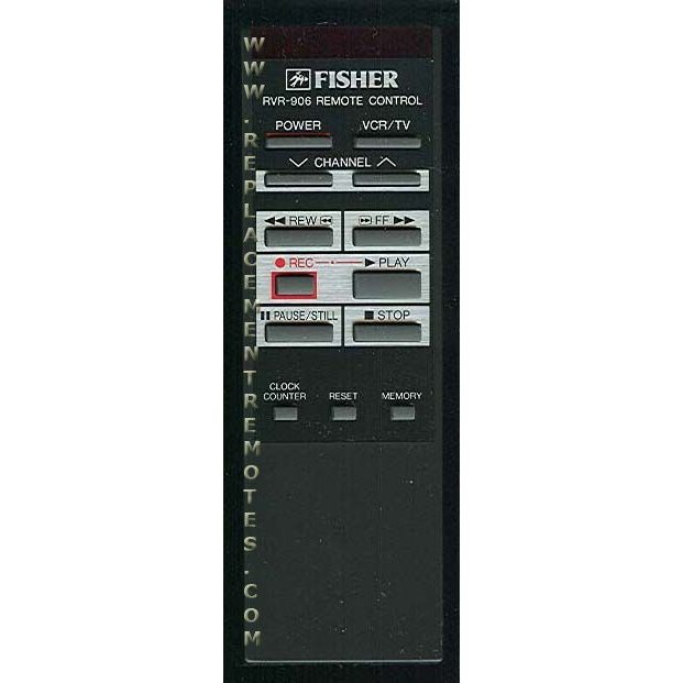 Fisher RVR906 VCR Remote Control